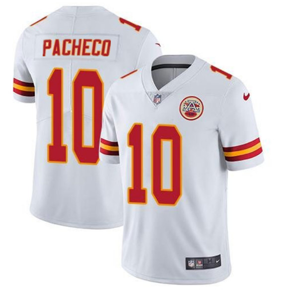 Men’s Kansas City Chiefs #10 Isiah Pacheco White Vapor Untouchable Limited Stitched Football Jersey