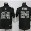 Nike Oakland Raiders #24 Marshawn Lynch Black Limited Strobe Jersey