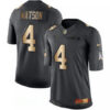 Men’s Houston Texans #4 Deshaun Watson Anthracite Gold 2016 Salute To Service Stitched NFL Nike Limited Jersey