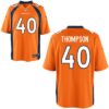 Men’s Denver Broncos #40 Juwan Thompson Orange Team Color NFL Nike Elite Jersey