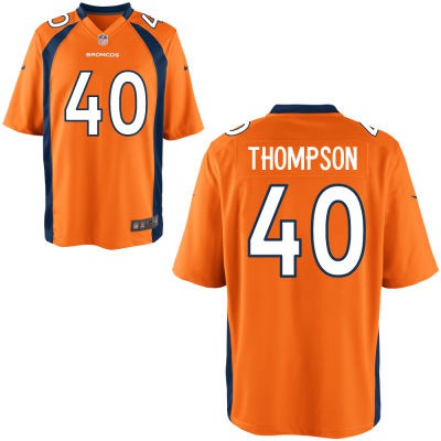 Men’s Denver Broncos #40 Juwan Thompson Orange Team Color NFL Nike Elite Jersey