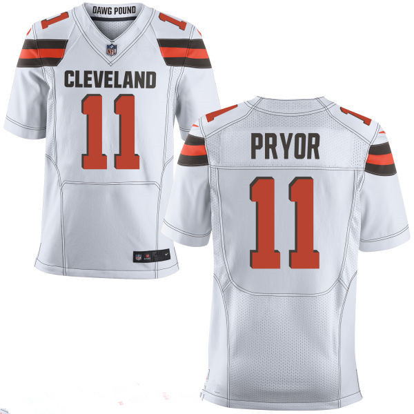Men’s Cleveland Browns #11 Terrelle Pryor White Road Stitched NFL Nike Elite Jersey