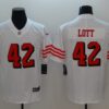 Nike San Francisco 49ers #42 Ronnie Lott White Color Rush Vapor Untouchable Limited New Throwback Jersey