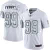 Raiders #99 Clelin Ferrell White Men’s Stitched Football Limited Rush Jersey