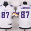 Men’s Minnesota Vikings #87 Brian Leonhardt White Road NFL Nike Elite Jersey