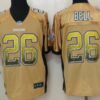 Nike Pittsburgh Steelers #26 LeVeon Bell Drift Fashion Yellow Elite Jersey