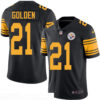 Men’s Pittsburgh Steelers #21 Robert Golden Black 2016 Color Rush Stitched NFL Nike Limited Jersey