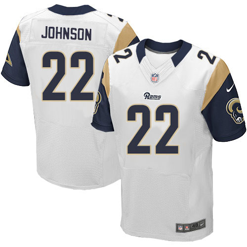 Nike Los Angeles Rams #22 Trumaine Johnson White Men’s Stitched NFL Elite Jersey