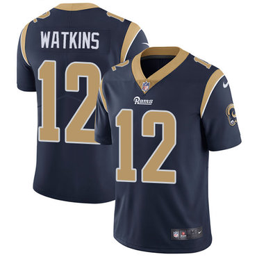 Nike Los Angeles Rams #12 Sammy Watkins Navy Blue Team Color Men’s Stitched NFL Vapor Untouchable Limited Jersey