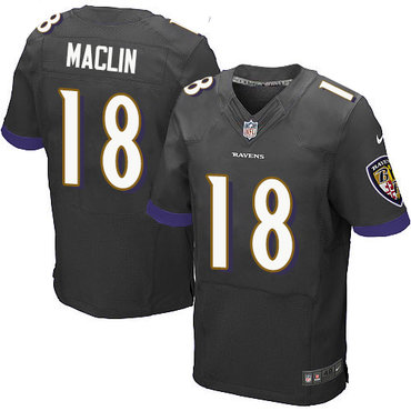 Nike Baltimore Ravens #18 Jeremy Maclin Black Alternate Men’s Stitched NFL New Elite Jersey