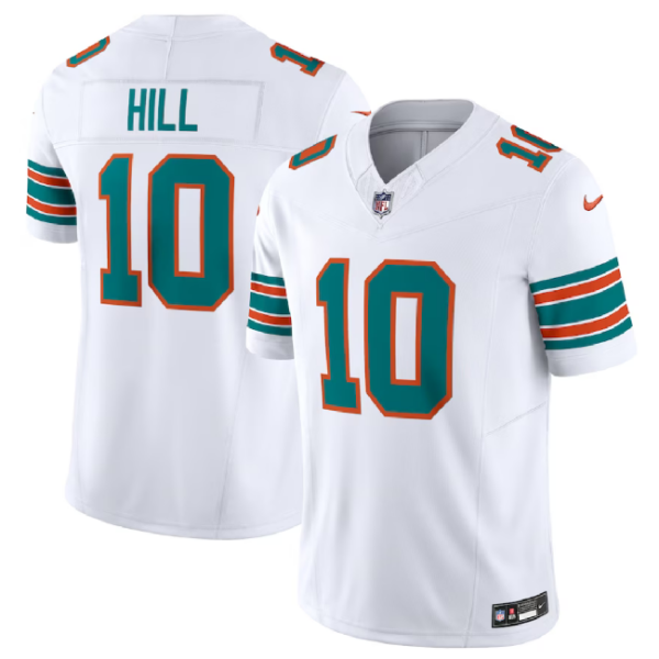 Men’s Miami Dolphins #10 Tyreek Hill White 2023 F.U.S.E Alternate Vapor Limited Football Stitched Jersey