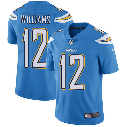 Nike San Diego Chargers #12 Mike Williams Electric Blue Alternate Men’s Stitched NFL Vapor Untouchable Limited Jersey