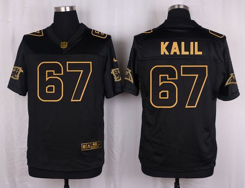 Nike Panthers #67 Ryan Kalil Black Men’s Stitched NFL Elite Pro Line Gold Collection Jersey