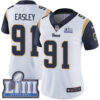 #91 Limited Dominique Easley White Nike NFL Road Women’s Jersey Los Angeles Rams Vapor Untouchable Super Bowl LIII Bound