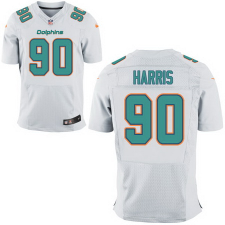 Men’s 2017 NFL Draft Miami Dolphins #90 Charles Harris White Road Stitched NFL Nike Elite Jersey