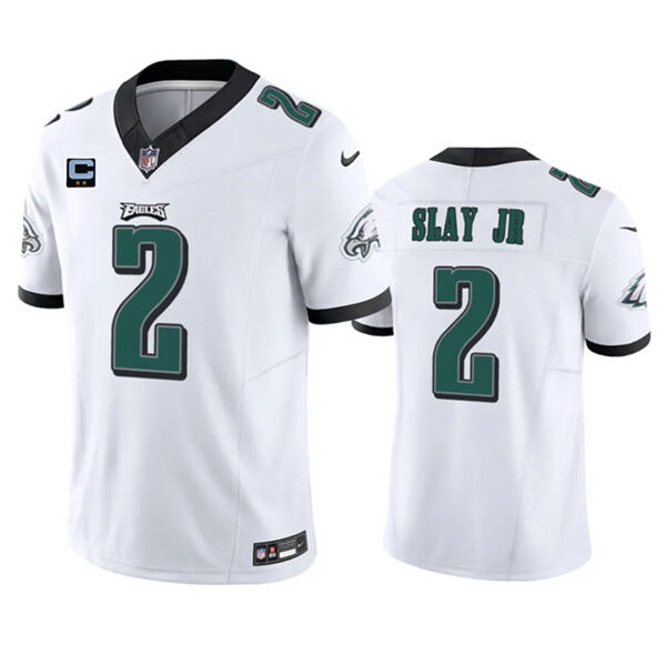 Men’s Philadelphia Eagles #2 Darius Slay JR White 2023 F.U.S.E. With 2-Star C Patch Vapor Untouchable Limited Football Stitched Jersey
