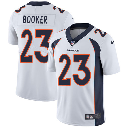 Nike Denver Broncos #23 Devontae Booker White Men’s Stitched NFL Vapor Untouchable Limited Jersey