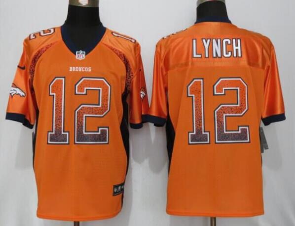 Men’s Denver Broncos #12 Paxton Lynch Orange Drift Fashion NFL Nike Elite Jersey