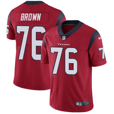 Nike Houston Texans #76 Duane Brown Red Alternate Men’s Stitched NFL Vapor Untouchable Limited Jersey