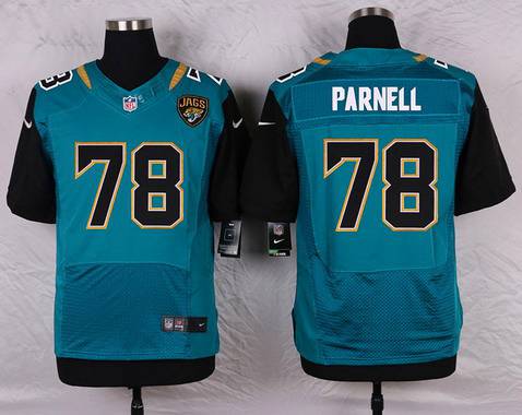 Men’s Jacksonville Jaguars #78 Jermey Parnell Teal Green Alternate NFL Nike Elite Jersey