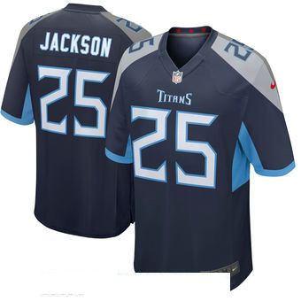 Men’s Tennessee Titans #25 Adoree’ Jackson Nike Navy New 2018 Game Jersey