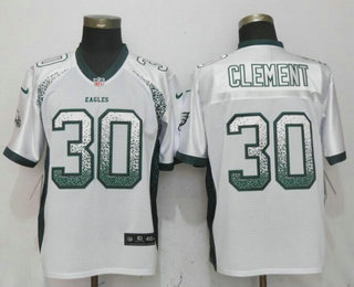 Men’s Philadelphia Eagles #30 Corey Clement White Drift Stitched NFL Nike Fashion Jersey