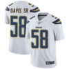 Chargers #58 Thomas Davis Sr White Men’s Stitched Football Vapor Untouchable Limited Jersey