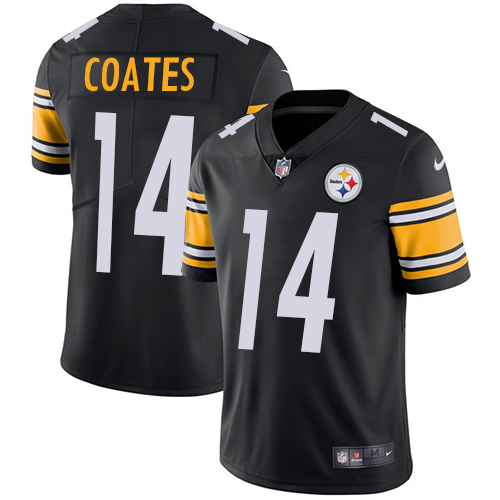 Nike Pittsburgh Steelers #14 Sammie Coates Black Team Color Men’s Stitched NFL Vapor Untouchable Limited Jersey