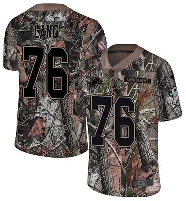Nike Lions #76 T.J. Lang Camo Men’s Stitched NFL Limited Rush Realtree Jersey
