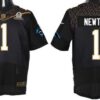 Men’s Carolina Panthers #1 Cam Newton Black 2016 Pro Bowl Nike Elite Jersey