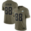 Men’s Miami Dolphins #88 Mike Gesicki 2022 Olive Salute To Service Limited Stitched Jersey