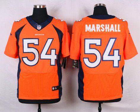 Men’s Denver Broncos #54 Brandon Marshall Orange Team Color NFL Nike Elite Jersey
