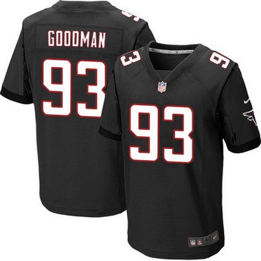 Men’s Atlanta Falcons #93 Malliciah Goodman Black Alternate NFL Nike Elite Jersey