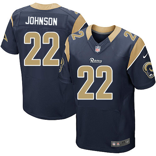 Nike Los Angeles Rams #22 Trumaine Johnson Navy Blue Team Color Men’s Stitched NFL Elite Jersey
