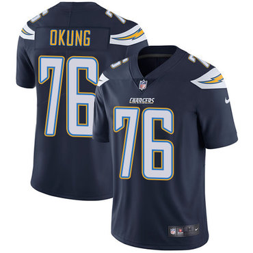 Nike Chargers #76 Russell Okung Navy Blue Team Color Men’s Stitched NFL Vapor Untouchable Limited Jersey