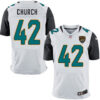 Nike Jaguars #42 Barry Church White Men’s Stitched NFL Elite Jersey