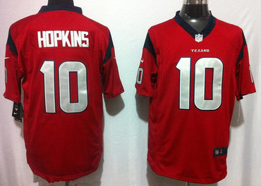 Men’s Houston Texans #10 DeAndre Hopkins Red Alternate Stitched NFL Nike Game Jersey