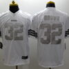 Nike Cleveland Browns #32 Jim Brown Platinum White Limited Jersey