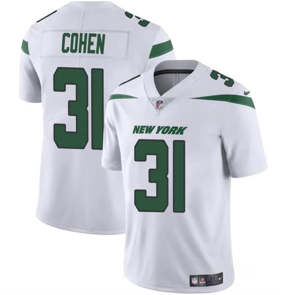 Men’s New York Jets #31 Tarik Cohen White Vapor Untouchable Limited Football Stitched Jersey