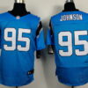 Nike Carolina Panthers #95 Charles Johnson Light Blue Elite Jersey