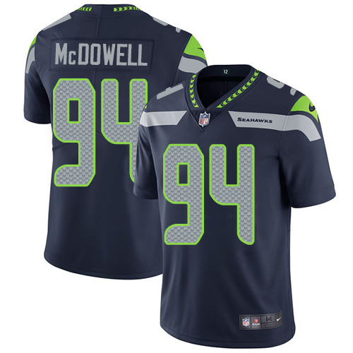 Nike Seattle Seahawks #94 Malik McDowell Steel Blue Team Color Men’s Stitched NFL Vapor Untouchable Limited Jersey