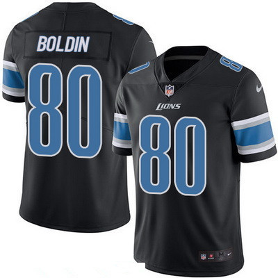 Men’s Detroit Lions #80 Anquan Boldin Black 2016 Color Rush Stitched NFL Nike Limited Jersey
