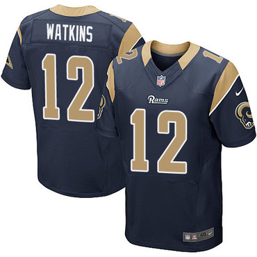 Nike Los Angeles Rams #12 Sammy Watkins Navy Blue Team Color Men’s Stitched NFL Elite Jersey