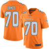 Men’s Miami Dolphins #70 Ja’Wuan James Orange 2016 Color Rush Stitched NFL Nike Limited Jersey
