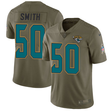 Nike Jacksonville Jaguars #50 Telvin Smith Olive Men’s Stitched NFL Limited 2017 Salute to Service Jersey