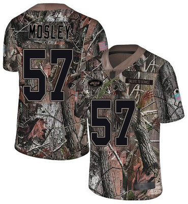 Jets #57 C.J. Mosley Camo Men’s Stitched Football Limited Rush Realtree Jersey