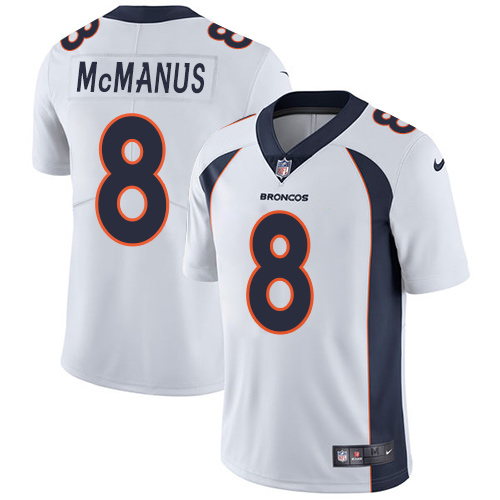 Nike Denver Broncos #8 Brandon McManus White Men’s Stitched NFL Vapor Untouchable Limited Jersey
