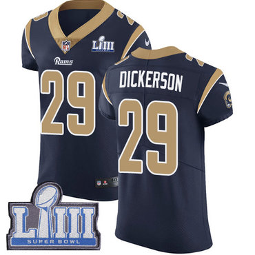 #29 Elite Eric Dickerson Navy Blue Nike NFL Home Men’s Jersey Los Angeles Rams Vapor Untouchable Super Bowl LIII Bound