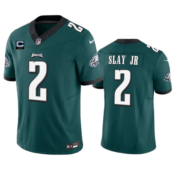 Men’s Philadelphia Eagles #2 Darius Slay JR Green 2023 F.U.S.E. With 2-Star C Patch Vapor Untouchable Limited Football Stitched Jersey
