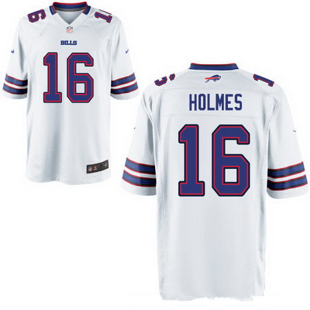 Men’s Buffalo Bills #16 Andre Holmes White Road Stitched NFL Nike Elite Jersey
